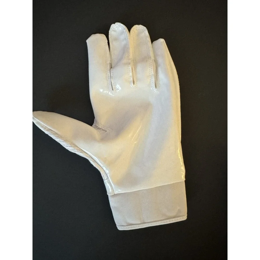 NEW HANDLANDY Football Gloves White Adult Large Receiver Grip Gloves